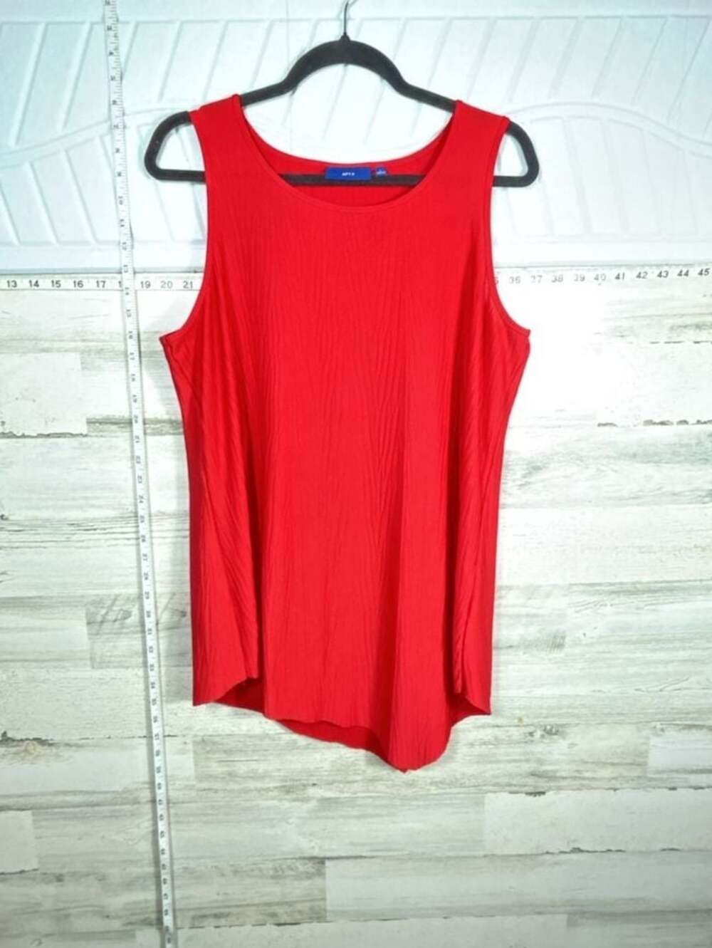 Apt. 9 Red Textured Sleeveless Tank Top Size L